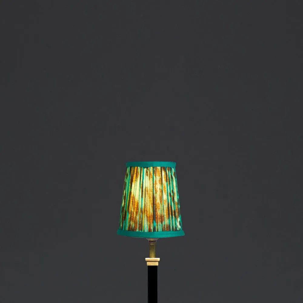 12cm tall tapered shade with candle clip in jade Leopard Love by Matthew Williamson