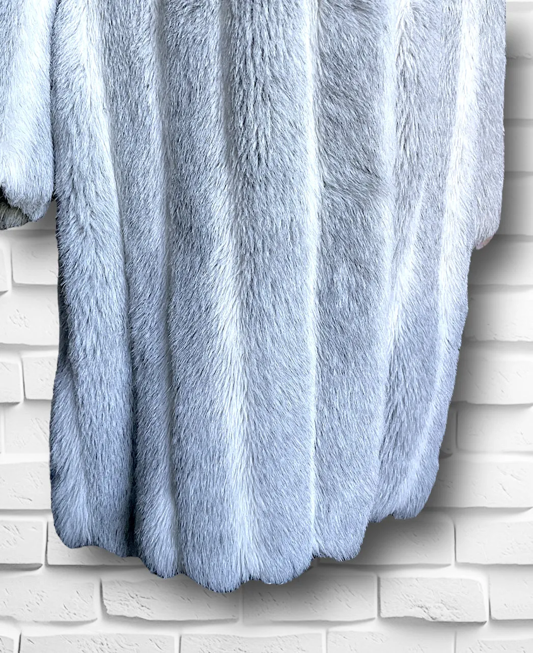 1970’s Grey & White Faux Fur Wiman Oversized Overcoat