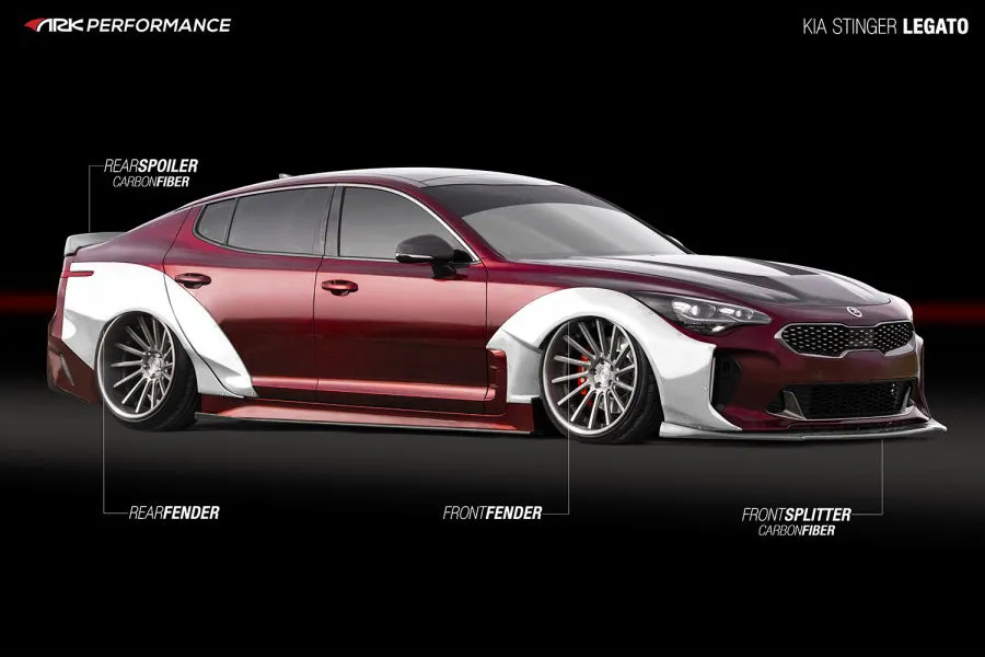 2018-2023 Kia Stinger Fiberglass Legato Wide Body Kit