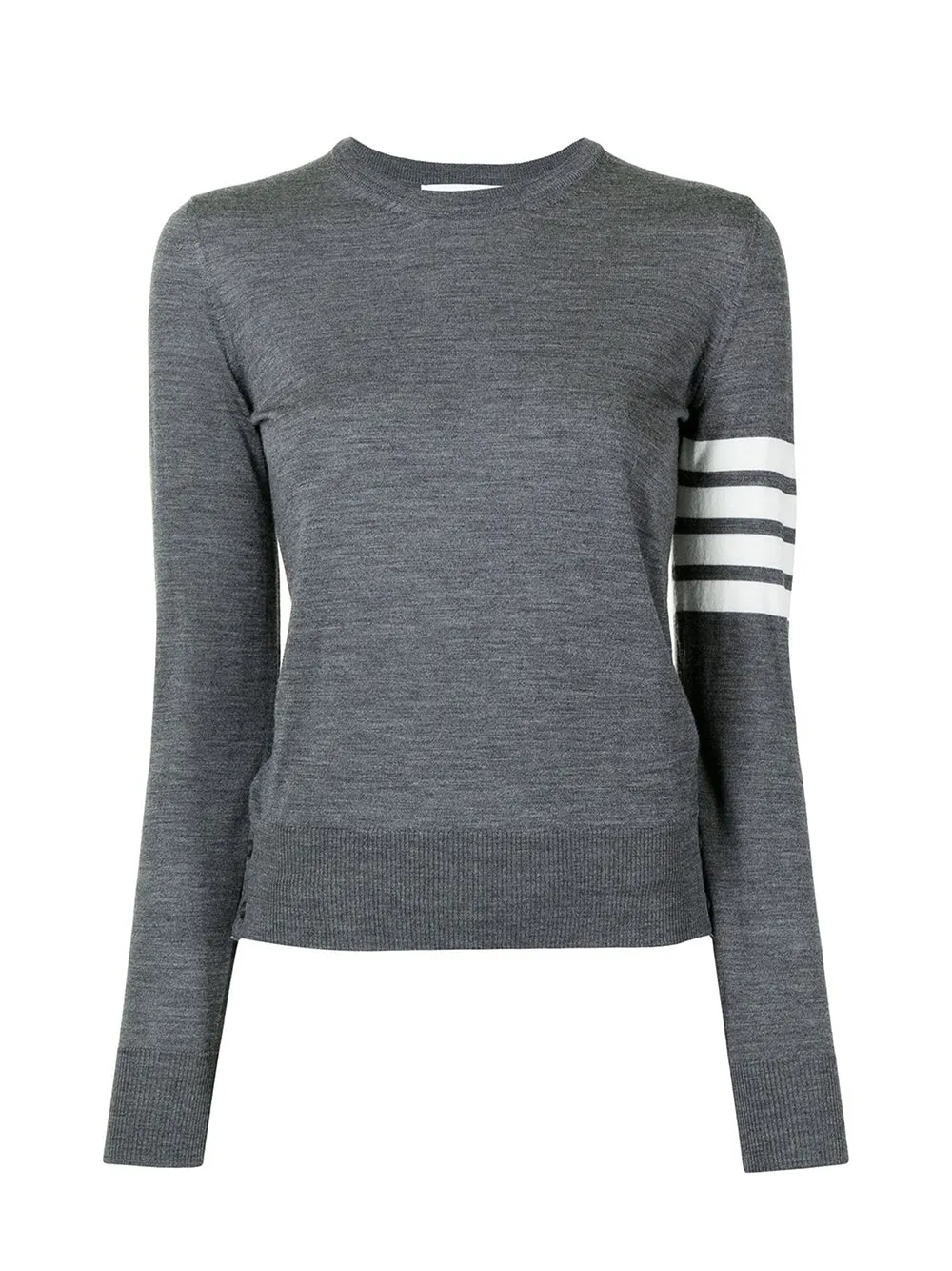 4-Bar Stripe Cotton Jumper (Medium Grey)