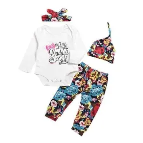 4Pcs Baby Girls Clothing Set For 0-24M