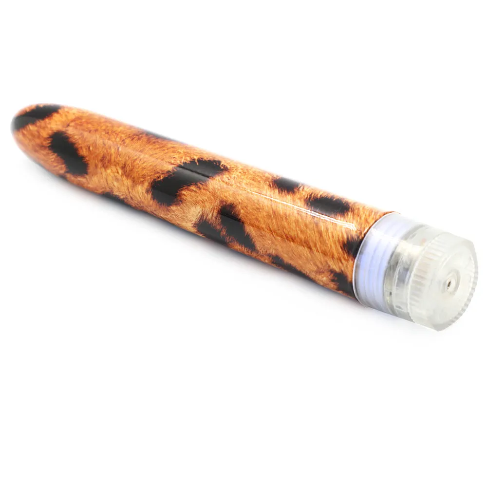 7" Leopard Print Slimline Classic Vibrator