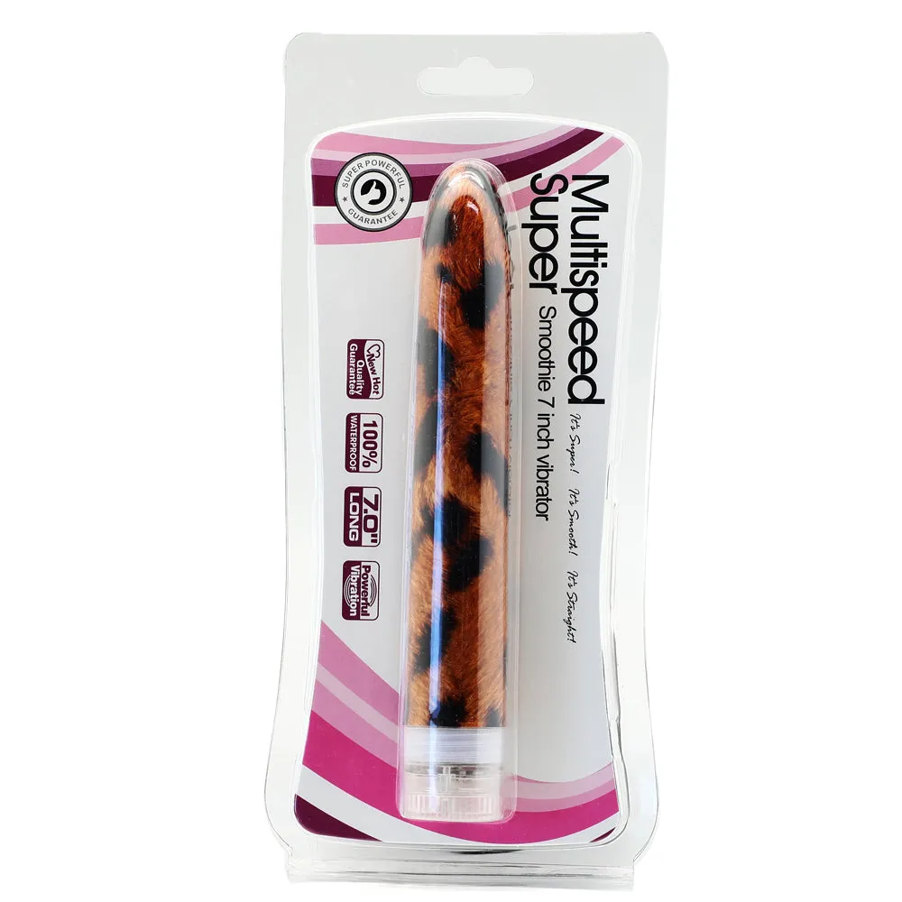 7" Leopard Print Slimline Classic Vibrator