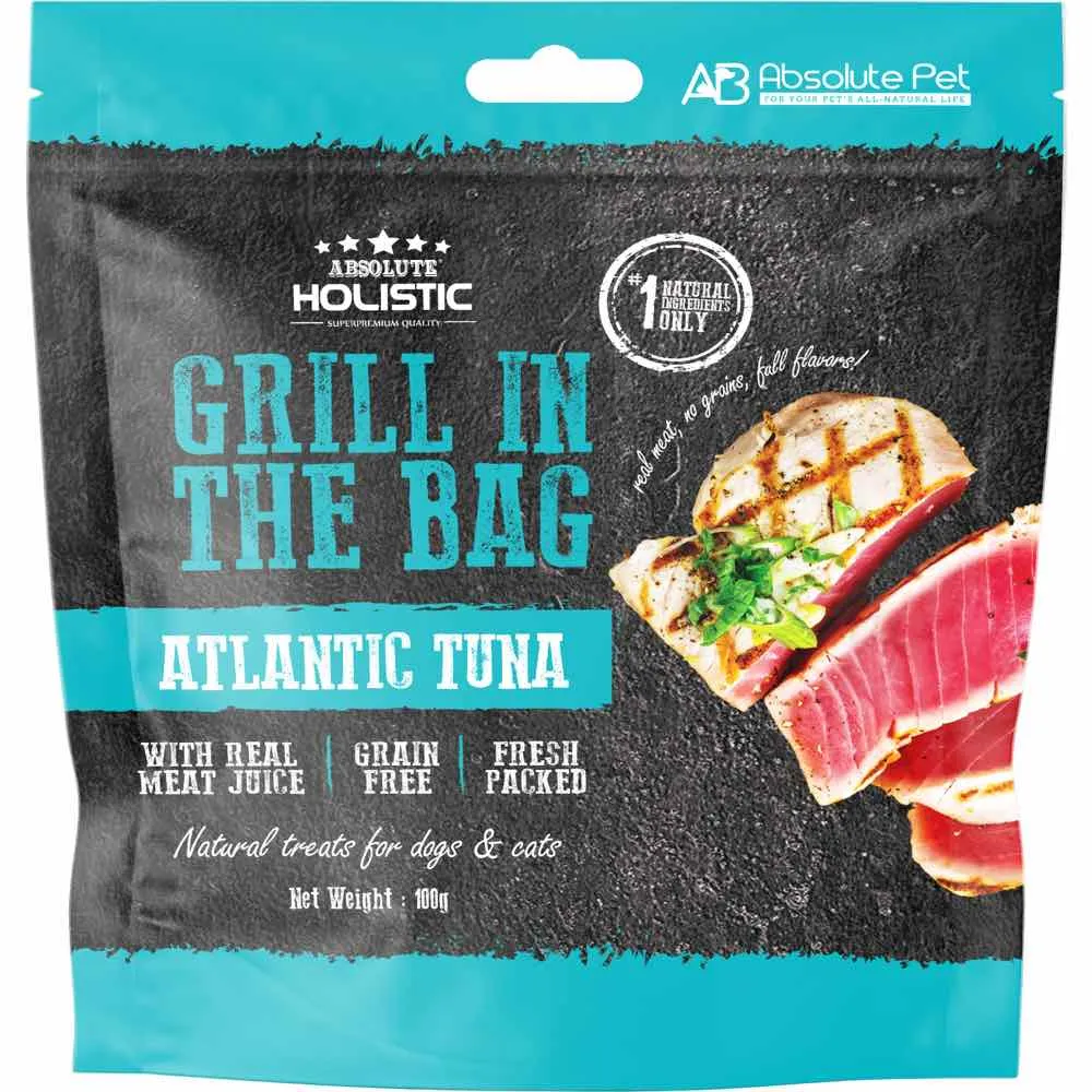 Absolute Holistic Grill In The Bag Atlantic Tuna Grain-Free Treats For Cats & Dogs