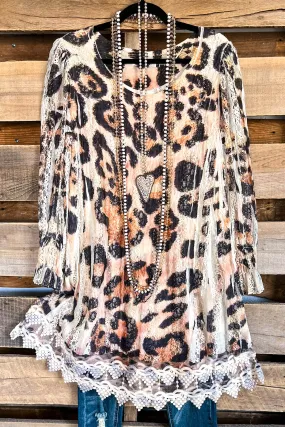 AHB EXCLUSIVE: Laughing Now Layered Tunic - Beige/Leopard