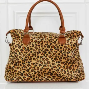 Animal Print Brushed Weekender Bag