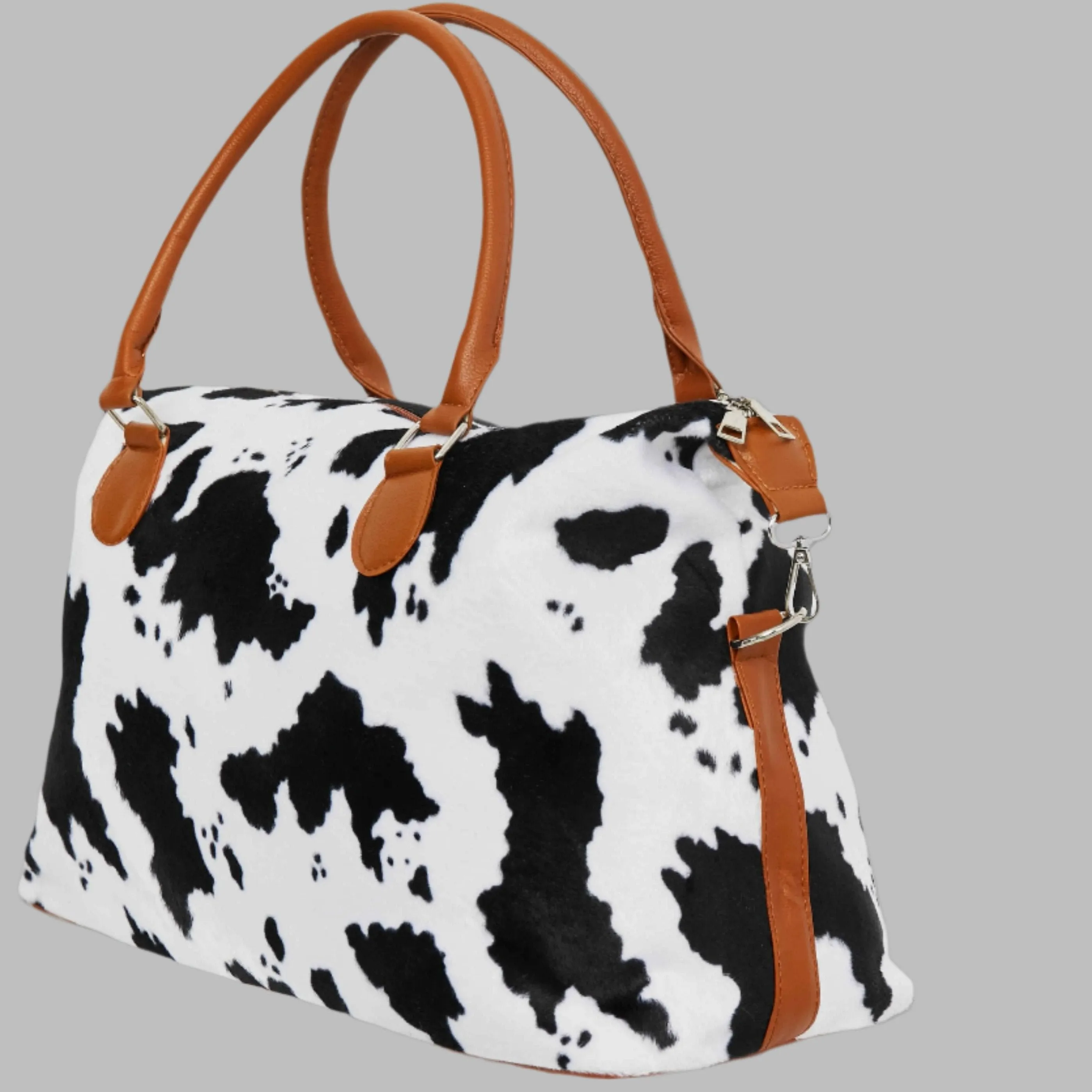 Animal Print Brushed Weekender Bag