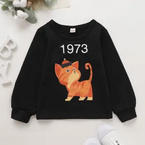 Autumn Baby Cute Cat 1973 Pullover