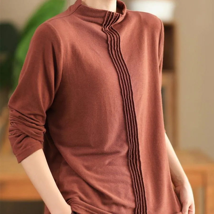 Babakud Women Winter Cotton Base Layer Mock Neck Top