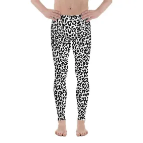 Black & White Leopard Men's Leggings