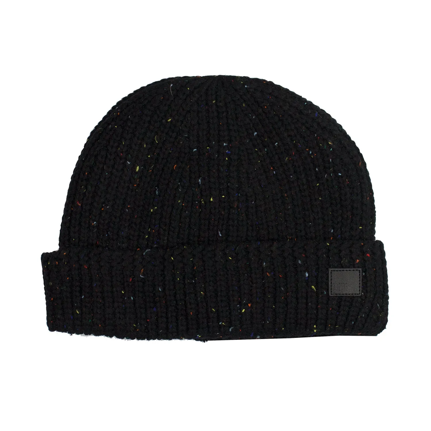 Black Donegal Cable Knit Fur Lined Beanie