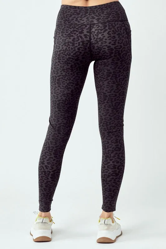 Black Leopard Active Leggings