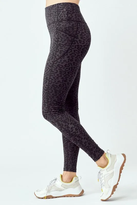 Black Leopard Active Leggings