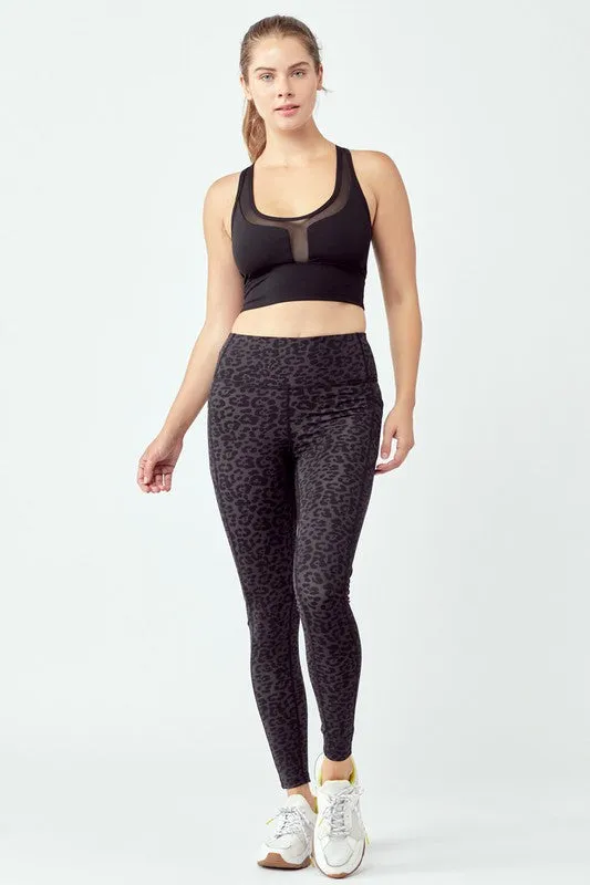 Black Leopard Active Leggings