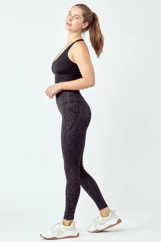 Black Leopard Active Leggings