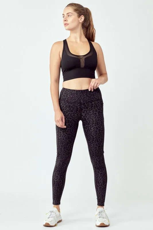 Black Leopard Active Leggings