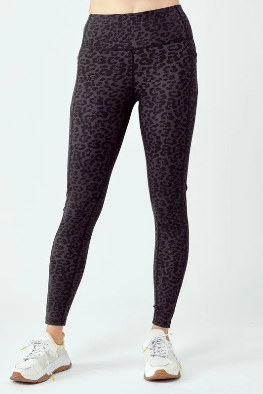 Black Leopard Active Leggings