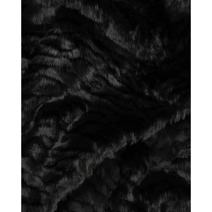 Black Tiger Cushion (Faux Fur)