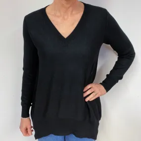 Black V Neck Tunic Medium