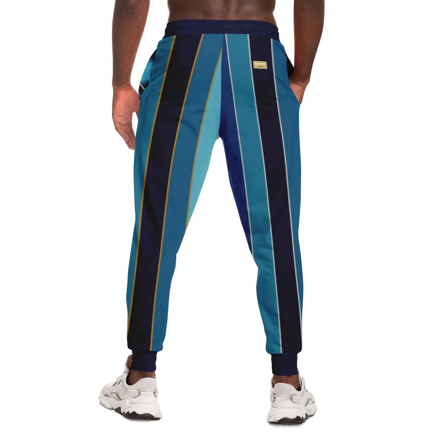 Blue Mood Rugby Stripe Eco-Poly Unisex Joggers