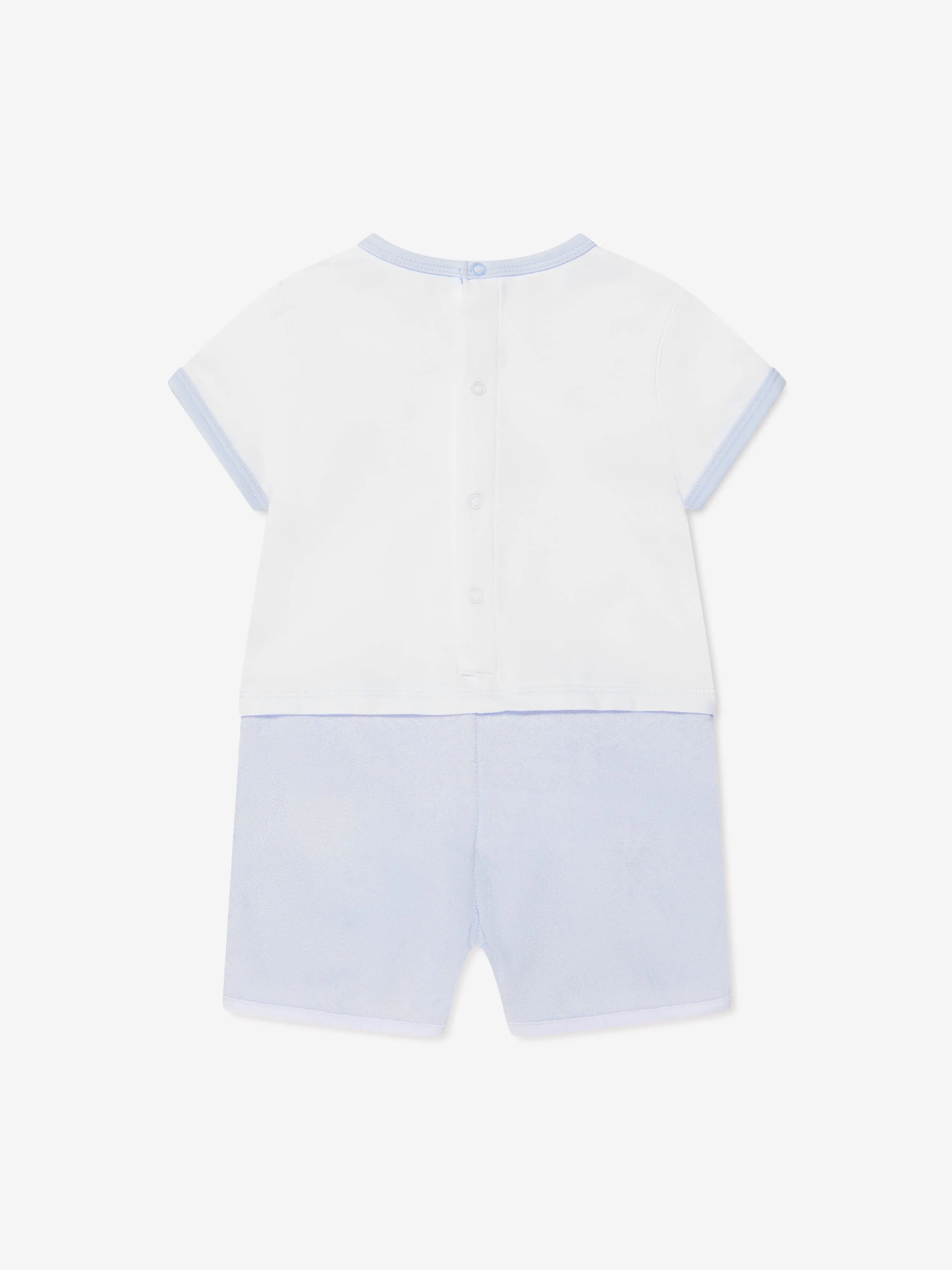 BOSS Baby Boys Organic Cotton Romper in Blue