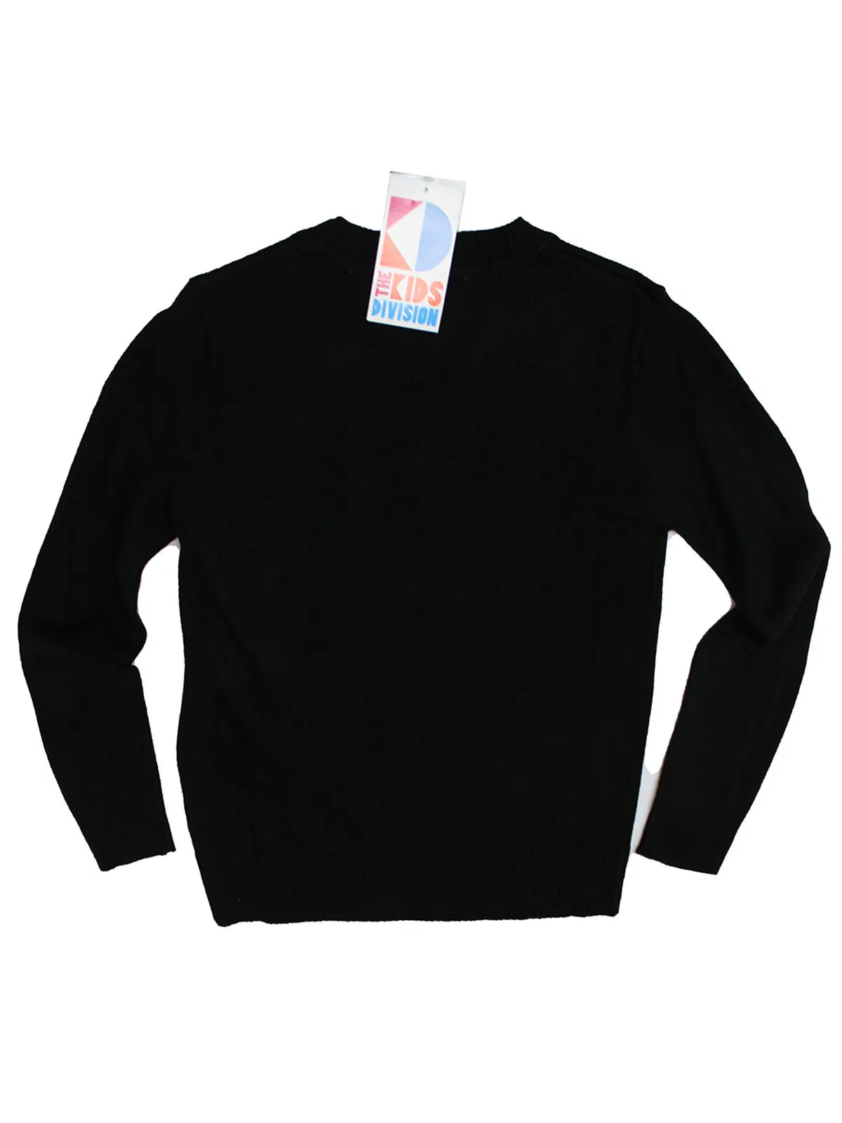 Boys Girls Unisex Black V-Neck Long Sleeve School Uniform  Jumper