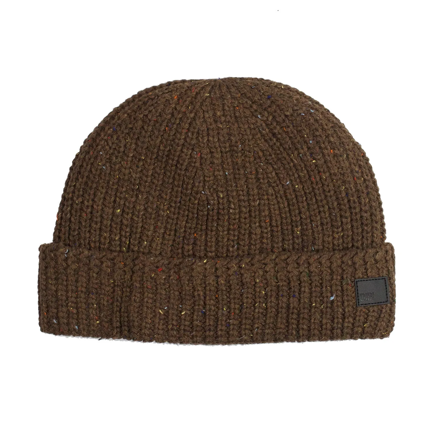 Brown Donegal Cable Knit Fur Lined Beanie