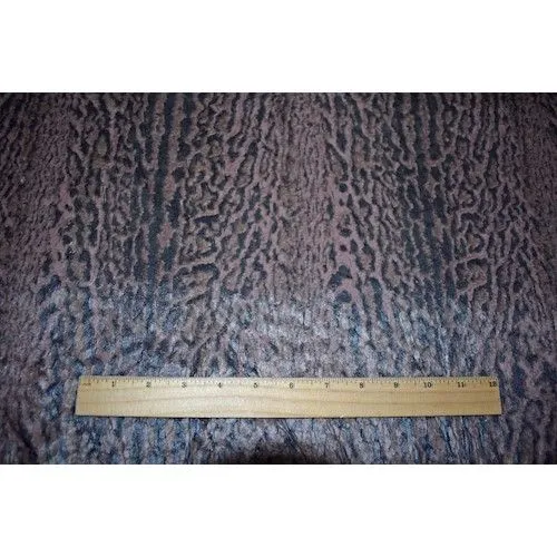 Brown/Black Leopard Textured Pressed Faux Fur Knit Fabric