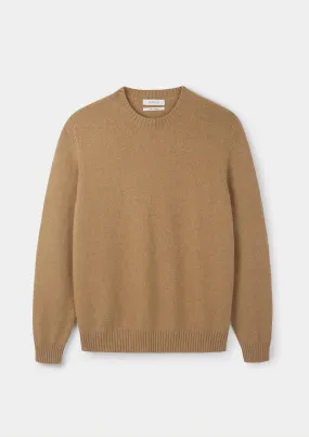 Camel Cashmere Crew Neck Jumper