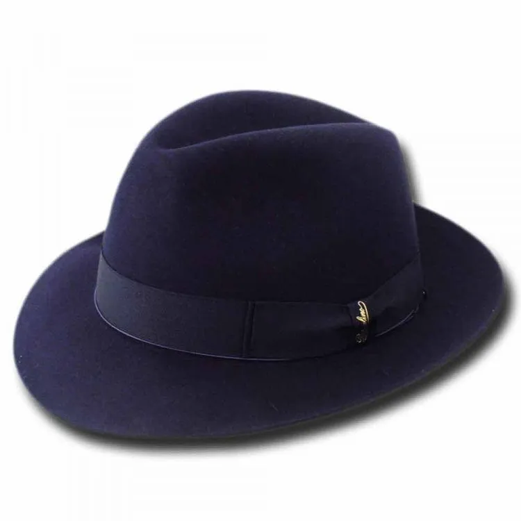 Classic Fedora Fur Felt Hat in Grey