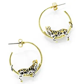 Clouded Leopard Hoops - Preorder