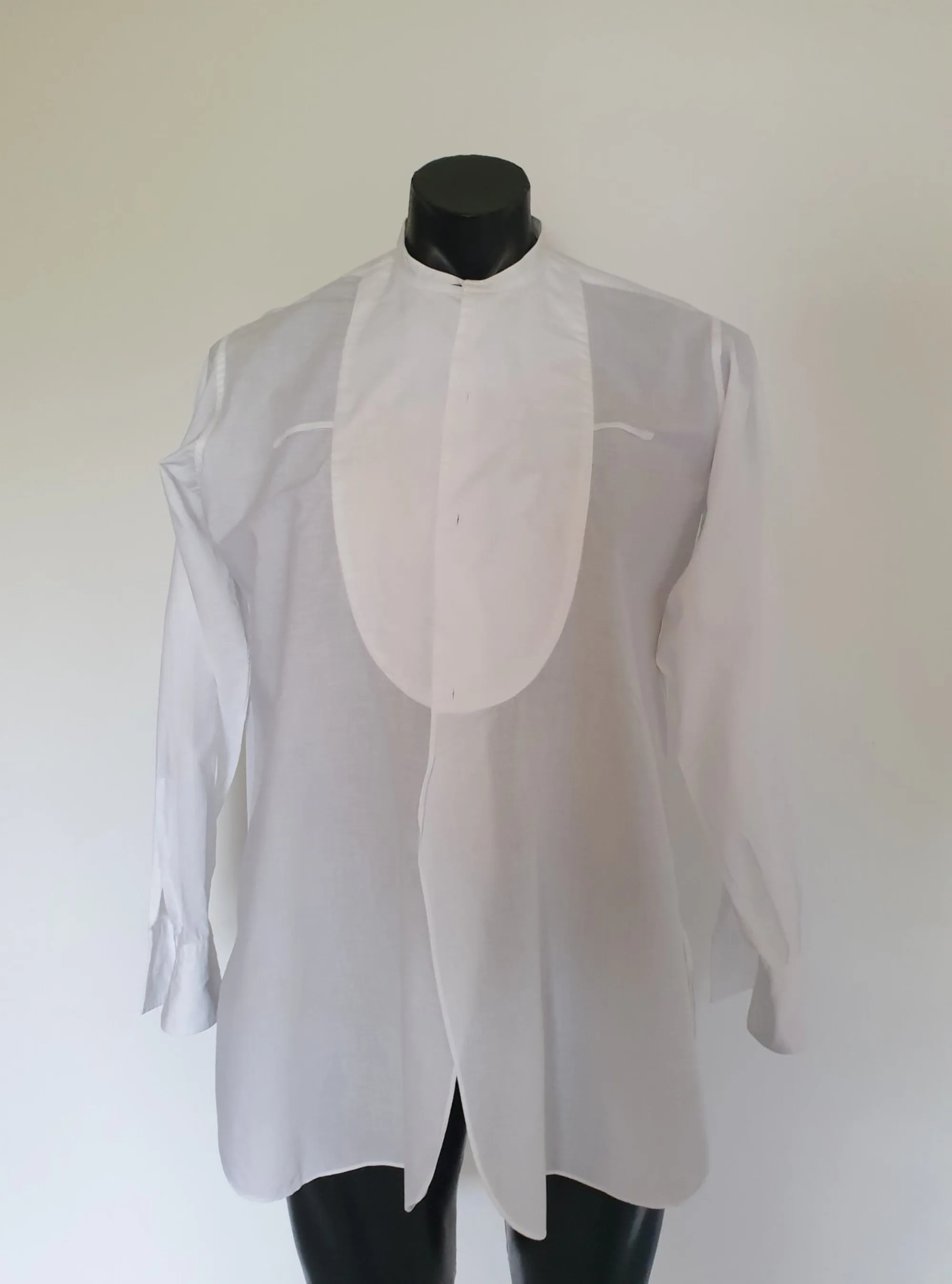 Collarless Formal or Dress Shirt by Welmar - Neck 38 cm