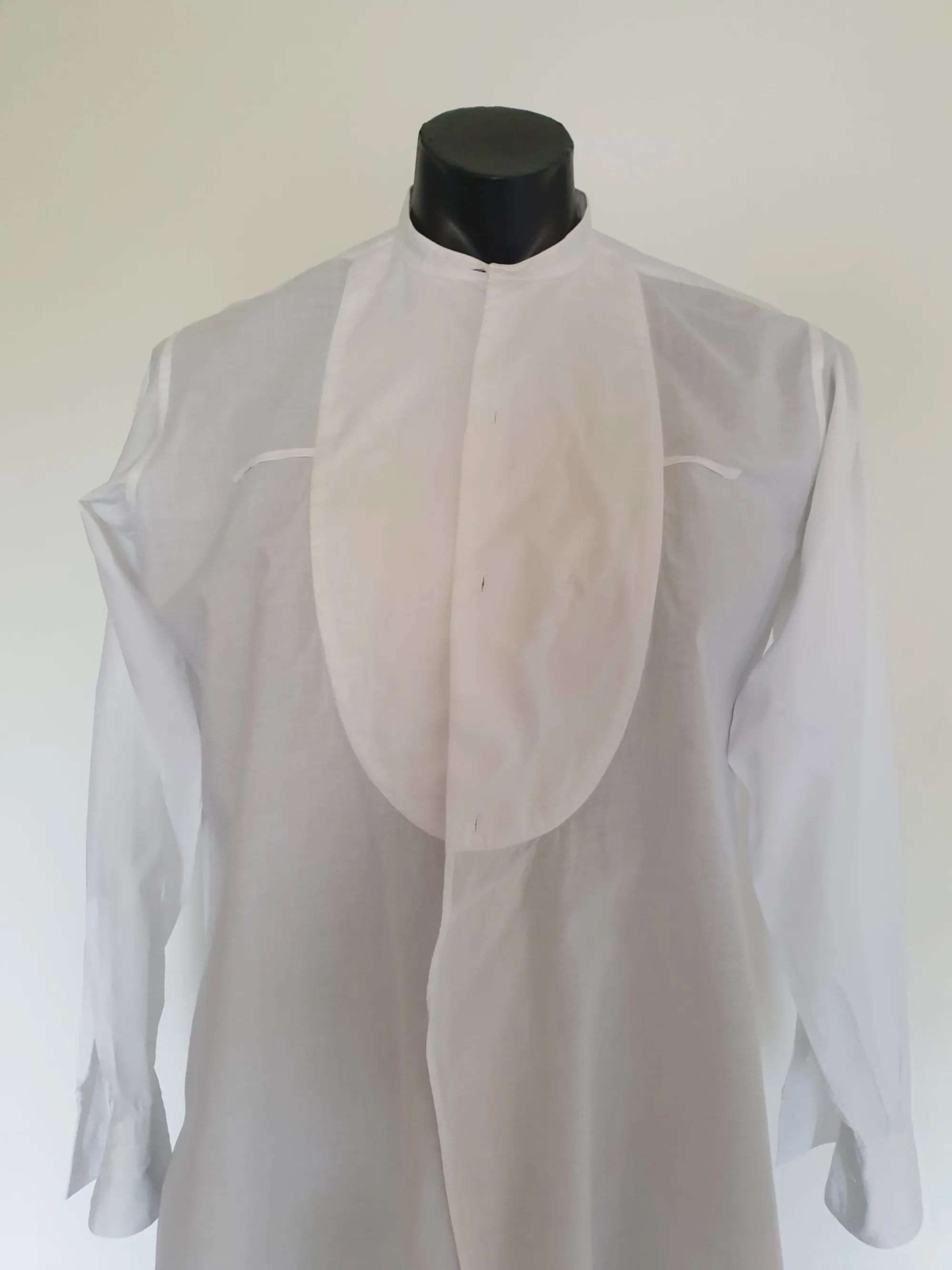 Collarless Formal or Dress Shirt by Welmar - Neck 38 cm