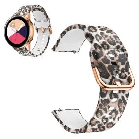 Colorful pattern silicone watch band for Amazfit and Samsung watch - Brown Leopard