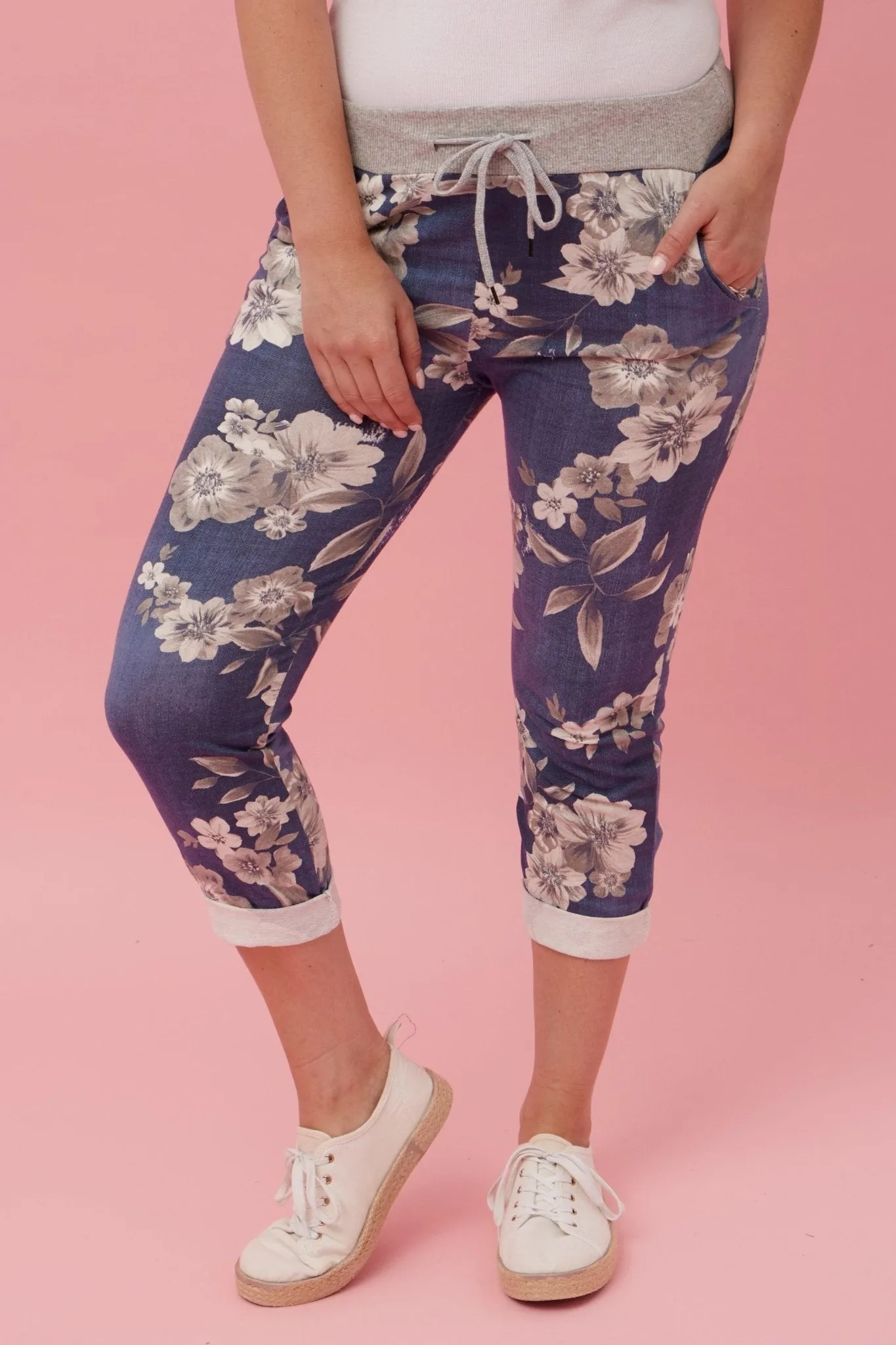 CORNELIA COTTON JOGGERS CLEMATIS DENIM