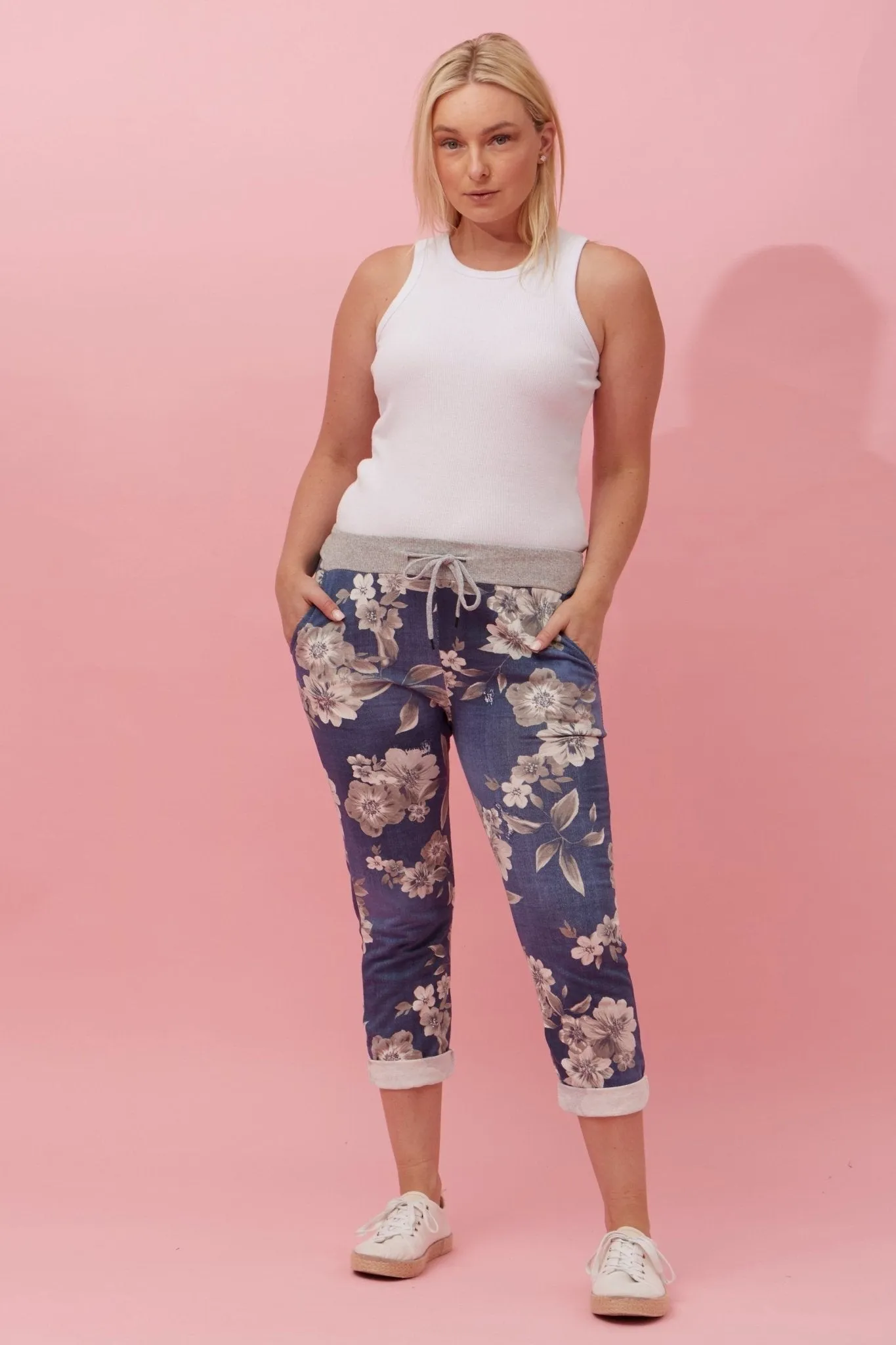 CORNELIA COTTON JOGGERS CLEMATIS DENIM