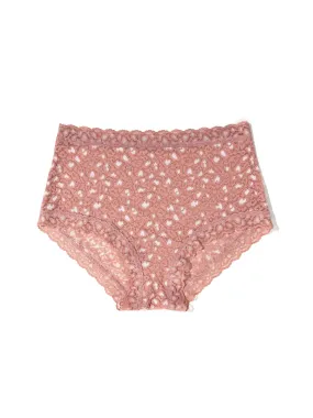 Cross-Dyed Leopard High Rise Boyshort Desert Rose Pink