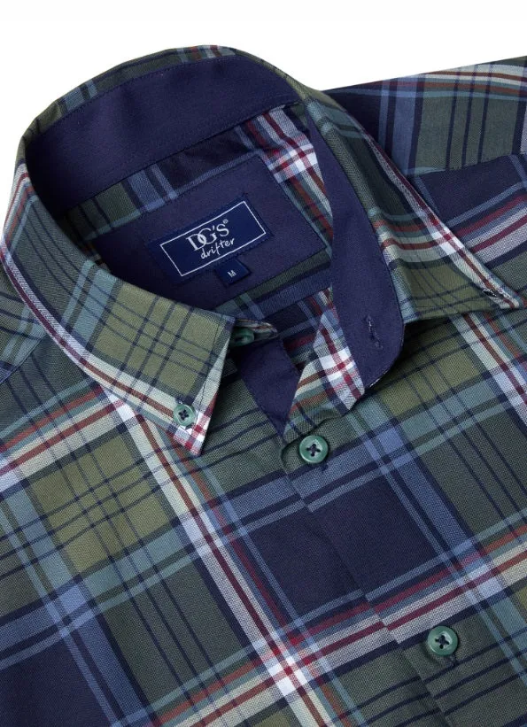 Daniel Grahame Geneva Long Sleeve Casual Check Shirt - Green