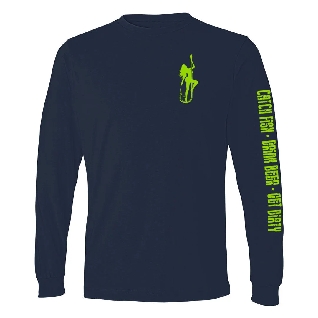 Dirty Hooker Classic Green Lightweight Long Sleeve T-Shirt