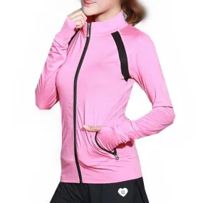 Elastic Long Sleeve Breathable Track Jacket