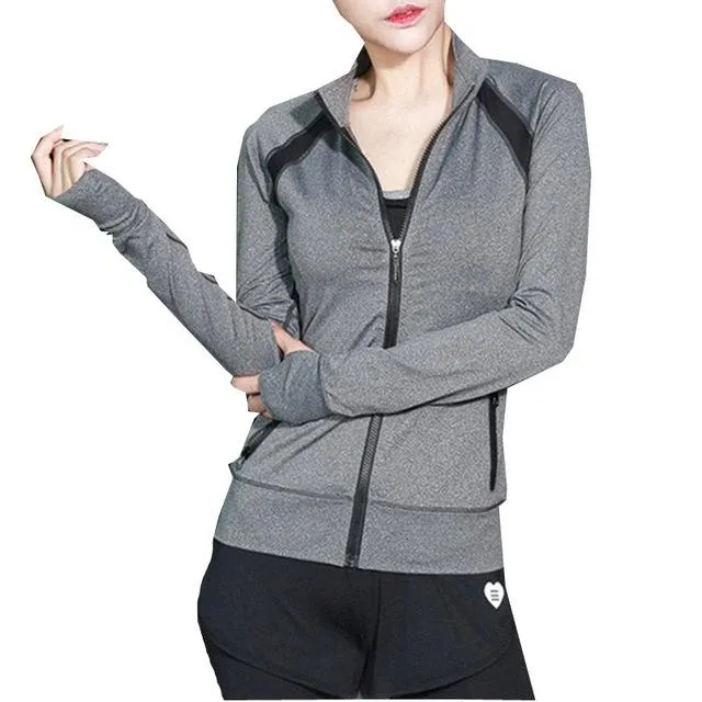 Elastic Long Sleeve Breathable Track Jacket