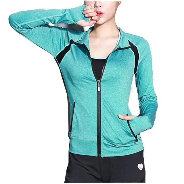 Elastic Long Sleeve Breathable Track Jacket