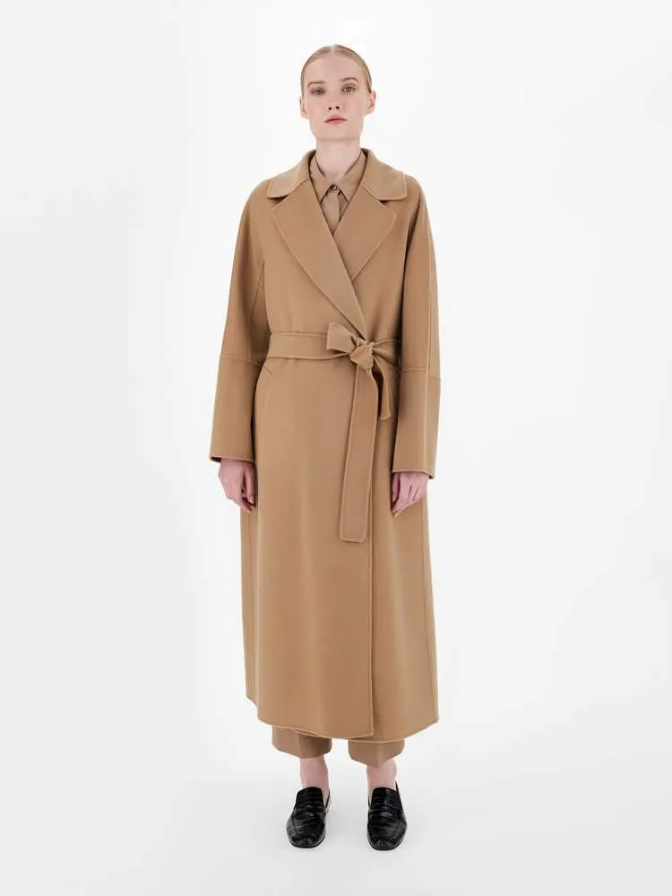 Elisa Wool Wrap Long Belted