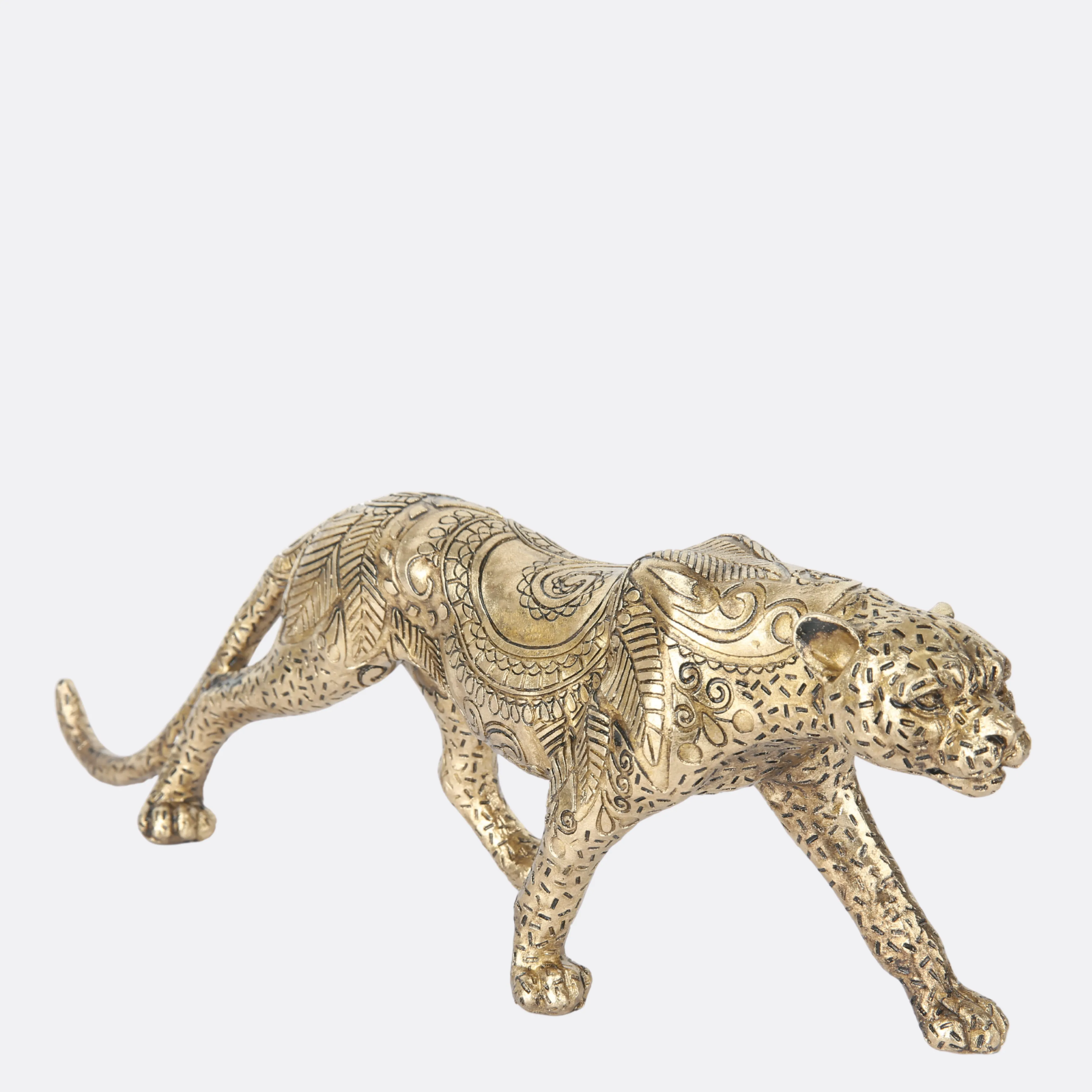 Engraved Design Leopard Sculpture