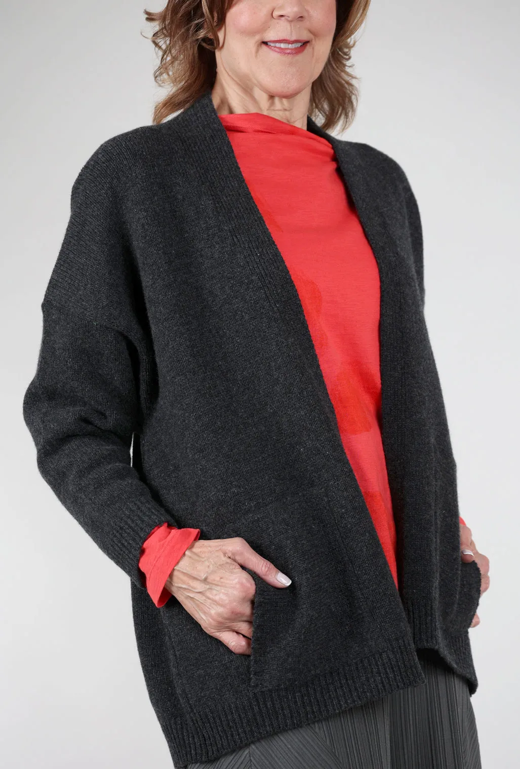 Eve Coat Cardigan, Charcoal