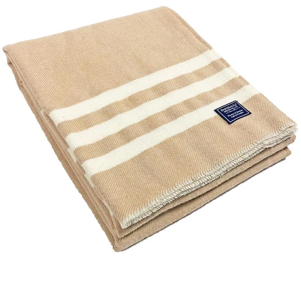 Factory Second Khaki Trapper Wool Throw