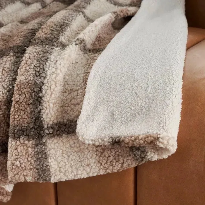 Faux Fur RD320 Brown Throw Blanket