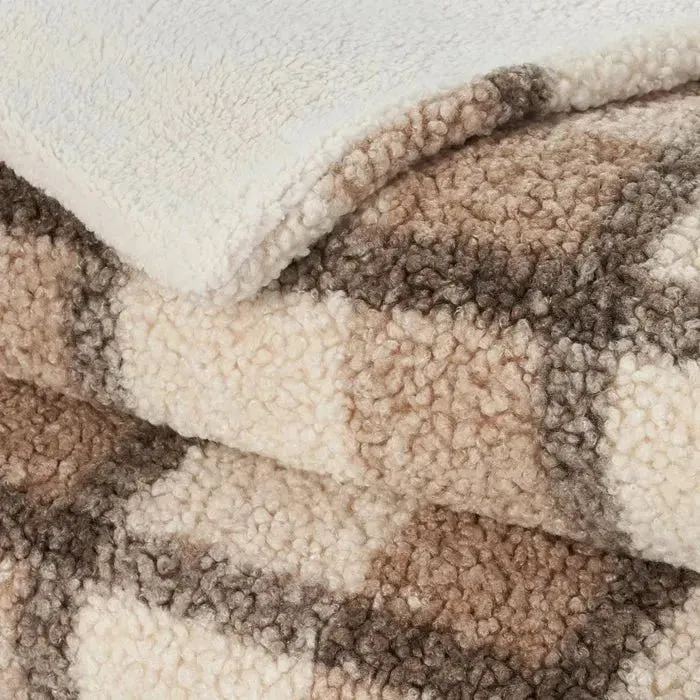 Faux Fur RD320 Brown Throw Blanket