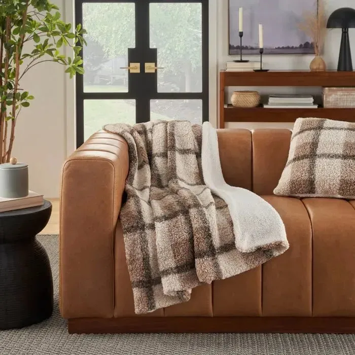 Faux Fur RD320 Brown Throw Blanket