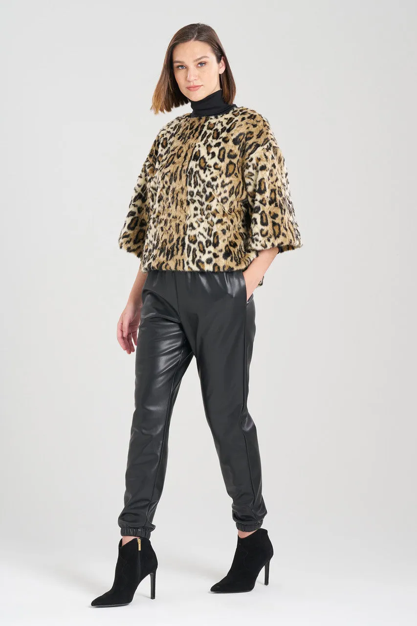 Faux Leopard Fur Top